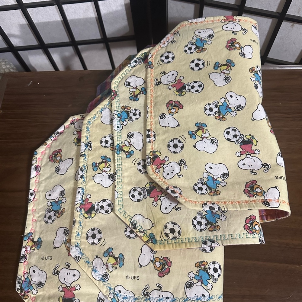 Peanuts Snoopy Soccer Table Linens - Yellow and Multicolor